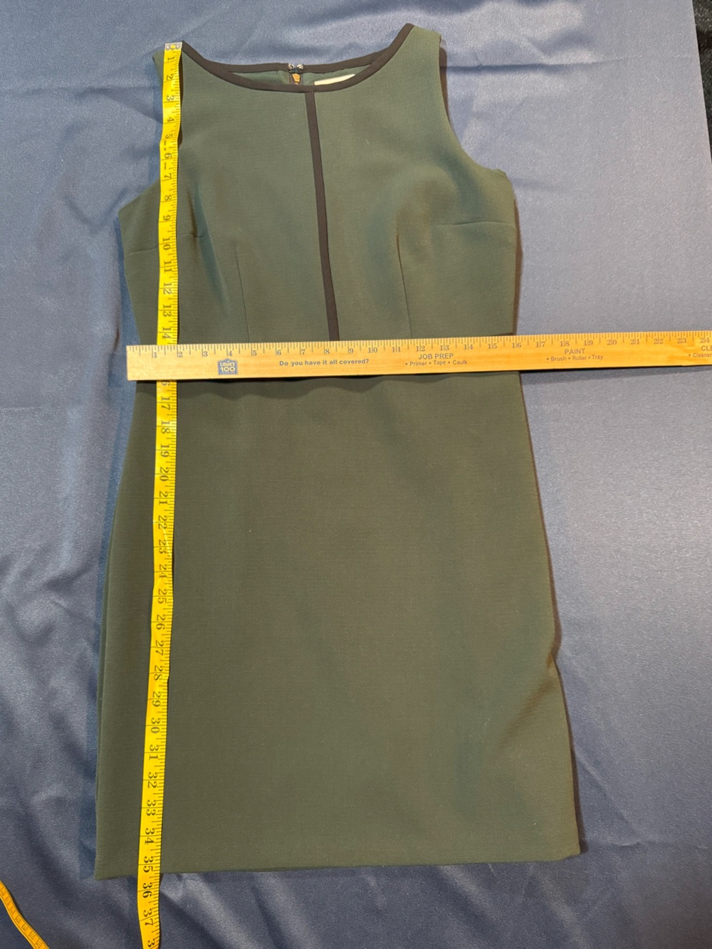 Ann Taylor Loft Forest Green/Black Accent Tailored Sheath Dress(Size 8P) - Picture 5 of 11